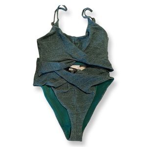 NWT Beach Riot Green, Glitter bikini XL